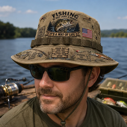 Last Day Promo: 49% OFF 🎣 Fishing Is a Way of Life Boonie Hat