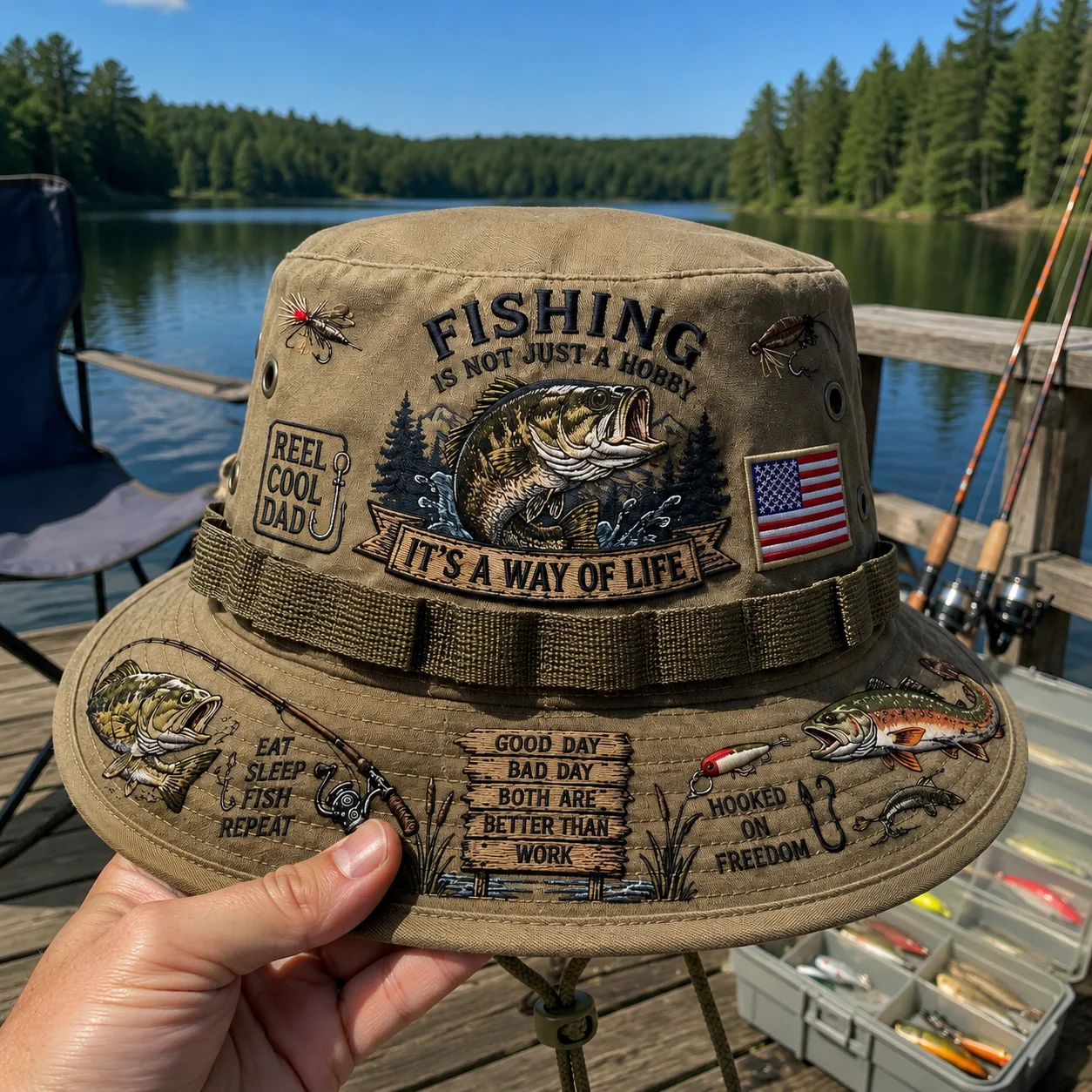 Last Day Promo: 49% OFF 🎣 Fishing Is a Way of Life Boonie Hat