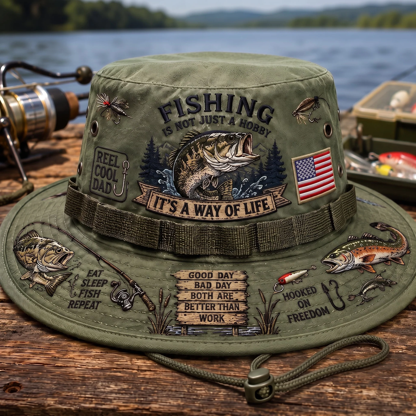 Last Day Promo: 49% OFF 🎣 Fishing Is a Way of Life Boonie Hat