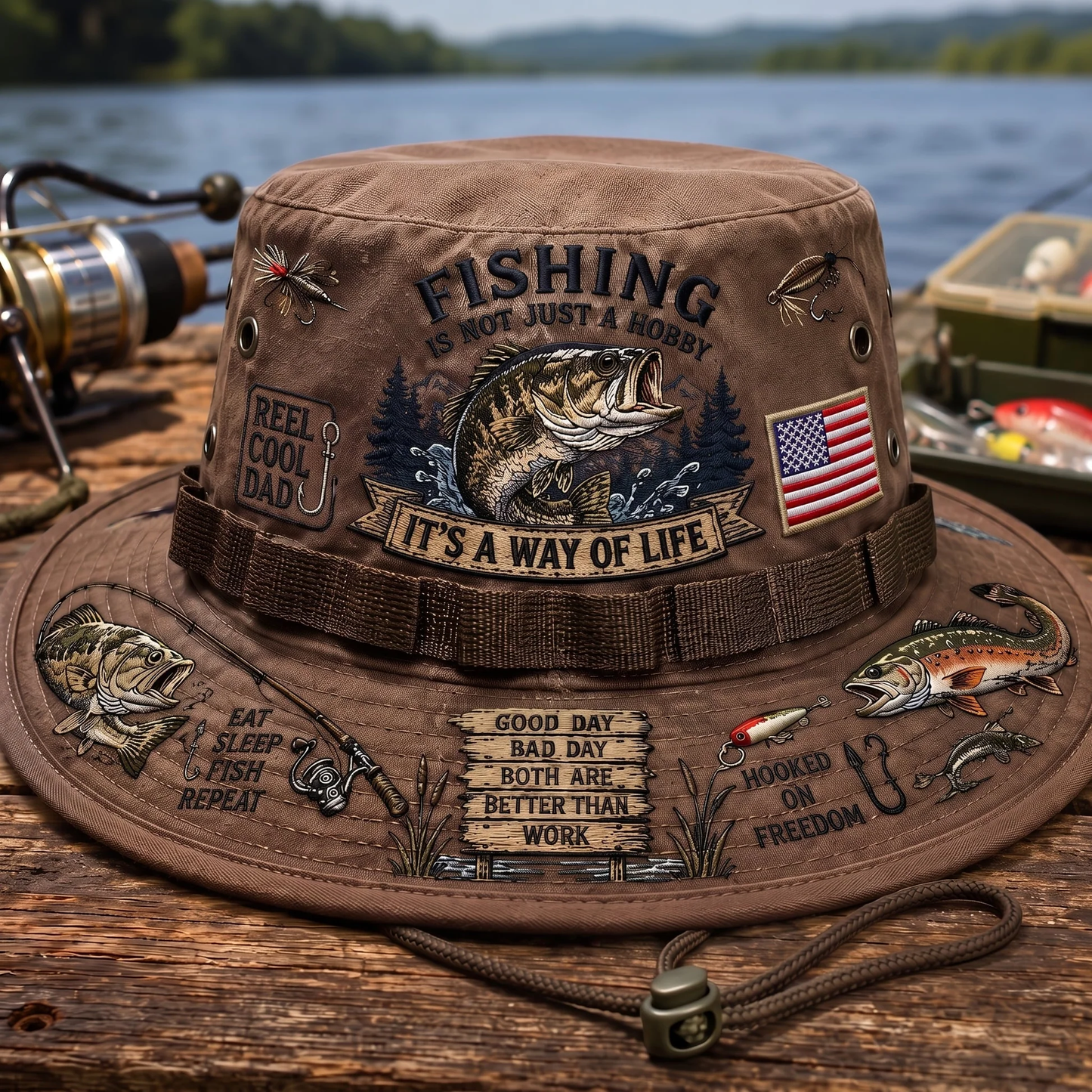 Last Day Promo: 49% OFF 🎣 Fishing Is a Way of Life Boonie Hat