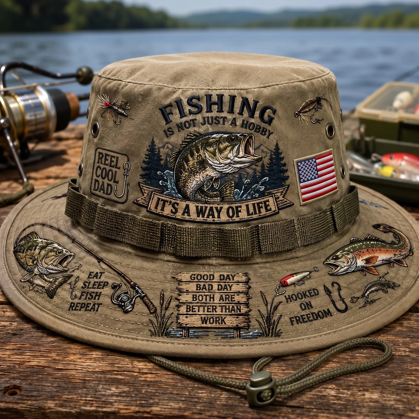 Last Day Promo: 49% OFF 🎣 Fishing Is a Way of Life Boonie Hat